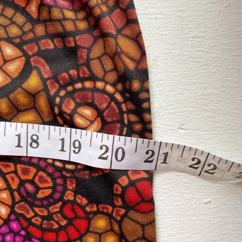 C'est La Vie Colorful Mosaic Print Midi Dress - Picture 10 of 13